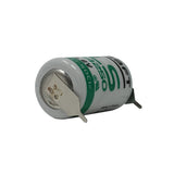 Saft LS14250-2PF Battery - 3.6V 1//2AA with 2 Pins (1 Pos - 1 Neg)