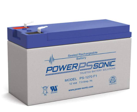 Power Sonic PS-1270 F1 Battery - 12 Volt 7 Amp Hour